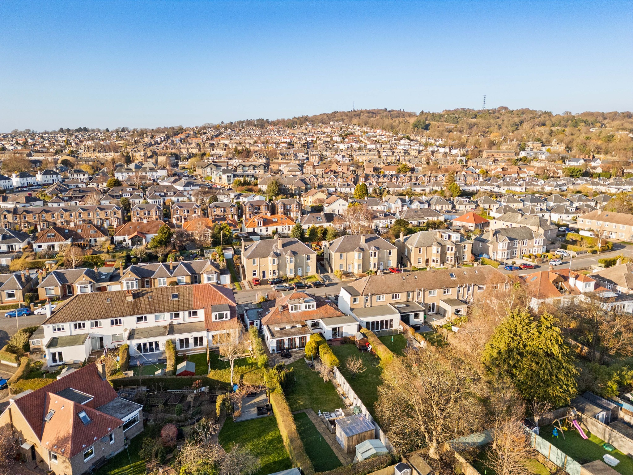 Aerial view of Corstorphine, Edinburgh